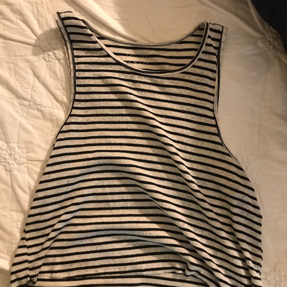 UO Godfather Cutoff Cropped Striped Tank Top (Price Drop!)